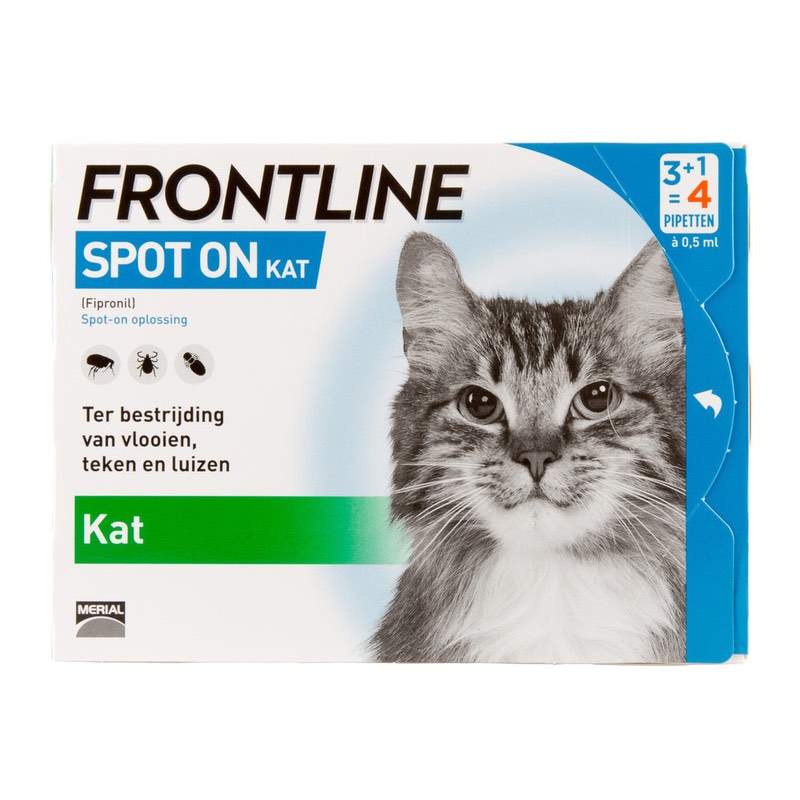 dronken technisch roze Frontline Spot-On™ Kat - Pipet tegen vlooien en teken bij katten - Merial /  Direct-Dierenarts