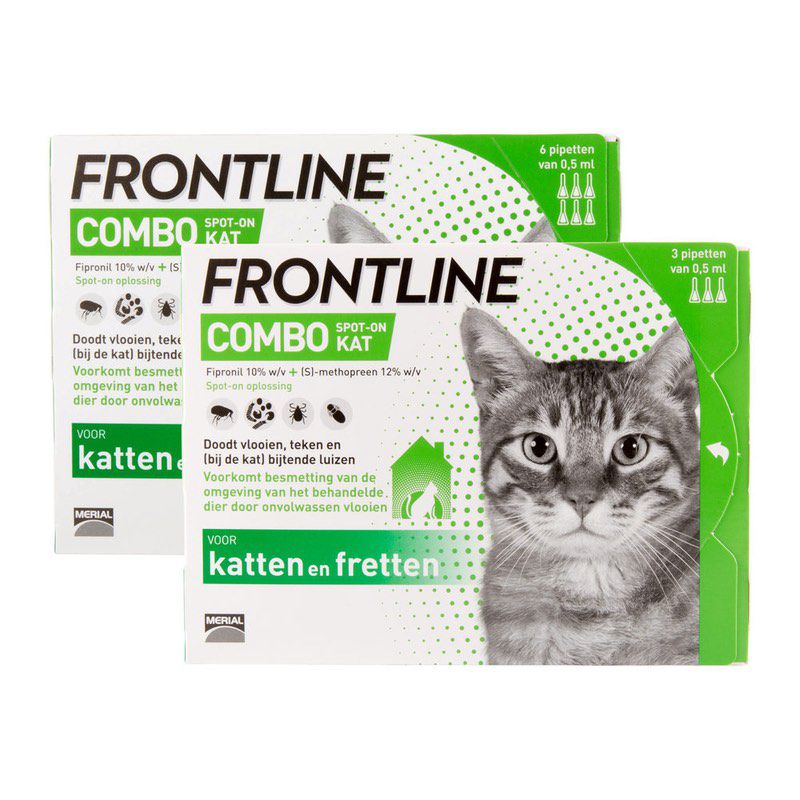 Nieuwe Frontline Kat - Pipet tegen vlooien of teken bij katten - Merial /